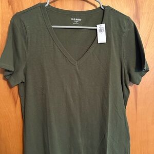 Green only navy t-shirt